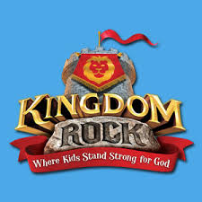 Kingdom Rock Logo Blue Background