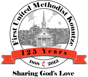 First United Methodist Kountze Logo 125 years.