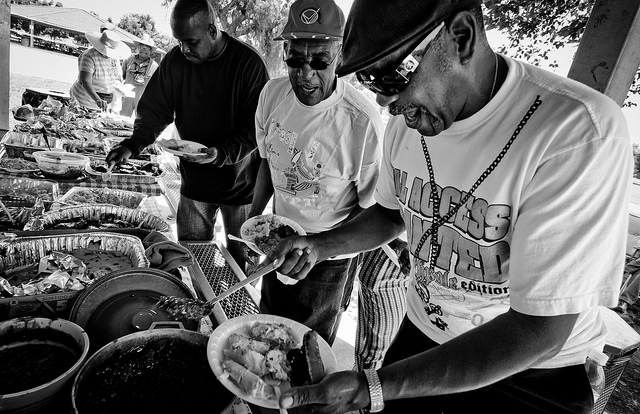church picnic black men